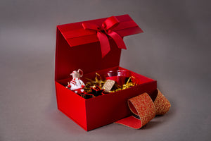 Red Magnetic Gift Box with Ribbon Bow - Wholesale (10 Boxes)