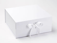 Load image into Gallery viewer, White Extra Large Luxury Magnetic Gift Box with Ribbon
