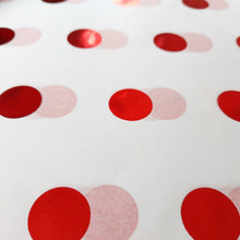 Load image into Gallery viewer, White tissue paper with red shiny spots
