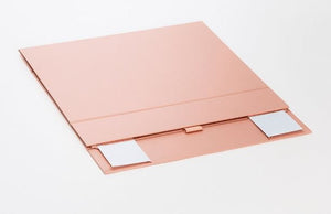 Rose Gold A4 Luxury Slimline Magnetic Gift Box flat