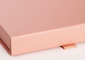 Rose Gold A5 Luxury Slimline Magnetic Gift Box detail