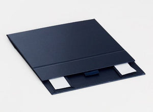 Navy Blue A6 Luxury Slimline Magnetic Gift Box flat
