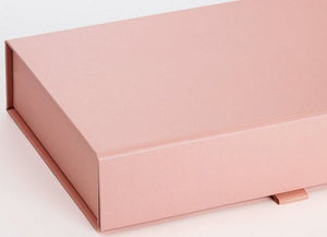Rose Gold A4 Luxury Slimline Magnetic Gift Box detail