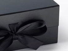 Load image into Gallery viewer, Black A5 Luxury Magnetic Gift Box with Ribbon detail
