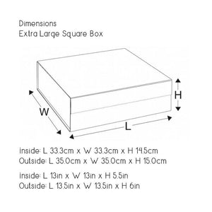 Black Extra Large Magnetic Hamper Gift Box dimensions