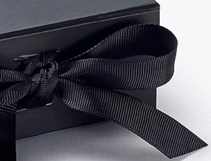 Black Small Luxury Magnetic Gift Box with ribbon detail