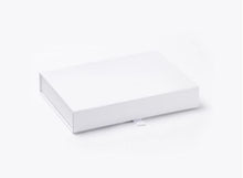 Load image into Gallery viewer, White A6 Luxury Slimline Magnetic Gift Box front
