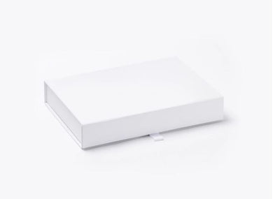 White A6 Luxury Slimline Magnetic Gift Box front