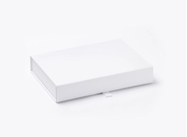 White A6 Luxury Slimline Magnetic Gift Box front
