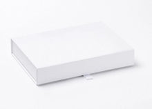Load image into Gallery viewer, White A5 Luxury Slimline Magnetic Gift Box front
