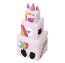Load image into Gallery viewer, Children&#39;s Unicorn Stacking Gift Box diagonal
