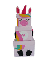 Load image into Gallery viewer, Children&#39;s Unicorn Stacking Gift Box front zoom
