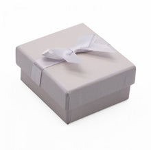 Load image into Gallery viewer, Ivory Card Ring Box with attached Satin Ribbon Bow and Foam Insert zoom
