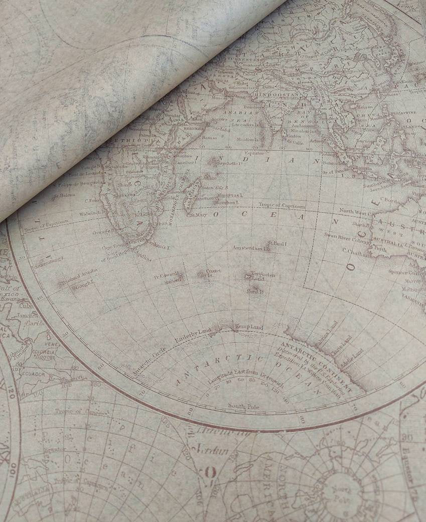 Luxury Old World Map Tissue Paper 5 sheets