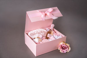Dusky Pink Magnetic Gift Box with Ribbon Bow