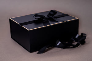 Black Magnetic Gift Box with Ribbon Bow
