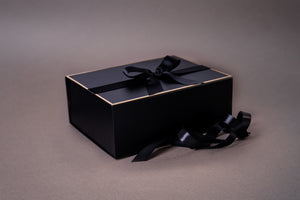 Black Magnetic Gift Box with Ribbon Bow - Wholesale (10 Boxes)