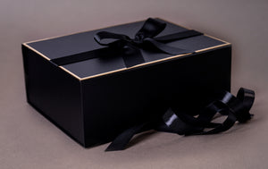 Black Magnetic Gift Box with Ribbon Bow - Wholesale (10 Boxes)