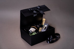 Black Magnetic Gift Box with Ribbon Bow