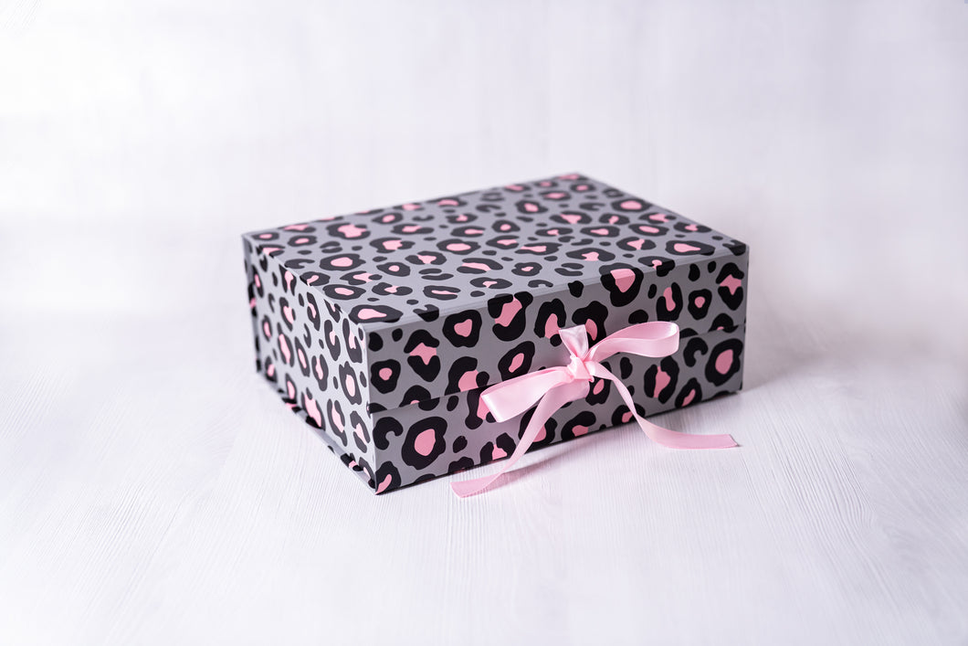 Leopard Print Pattern Magnetic Gift Box