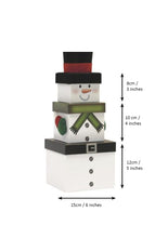 Load image into Gallery viewer, Snowman Stacking Gift Boxes
