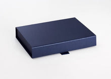 Load image into Gallery viewer, Navy Blue A6 Luxury Slimline Magnetic Gift Box front
