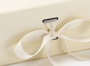 Ivory A5 Luxury Magnetic Gift Box with Ribbon detail
