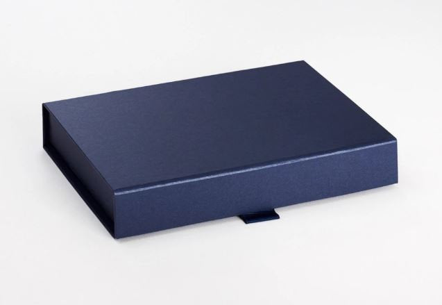 Navy Blue A5 Luxury Slimline Magnetic Gift Box front