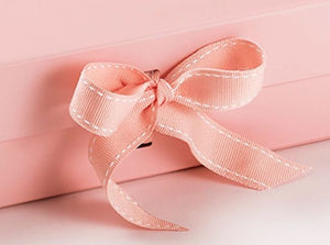 Pink Large Luxury Square Hamper Gift Box with Ribbon detail