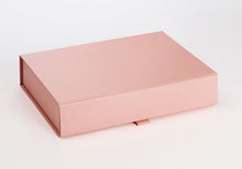 Load image into Gallery viewer, Rose Gold A4 Luxury Slimline Magnetic Gift Box front
