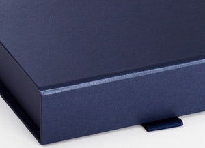 Navy Blue A6 Luxury Slimline Magnetic Gift Box detail