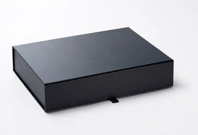 Black A4 Luxury Slimline Magnetic Gift Box front
