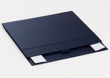 Load image into Gallery viewer, Navy Blue A5 Luxury Slimline Magnetic Gift Box flat
