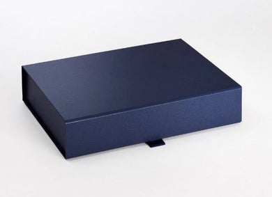 Navy Blue A4 Luxury Slimline Magnetic Gift Box front