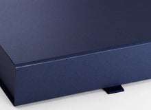 Load image into Gallery viewer, Navy Blue A4 Luxury Slimline Magnetic Gift Box detail
