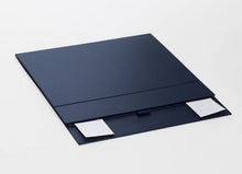 Load image into Gallery viewer, Navy Blue A4 Luxury Slimline Magnetic Gift Box flat

