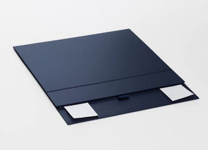 Navy Blue A4 Luxury Slimline Magnetic Gift Box flat