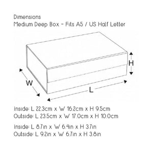 Kraft A5 Luxury Deep Magnetic Gift Box dimensions