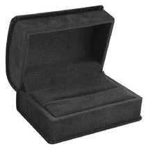 Load image into Gallery viewer, Black Luxury Suede Double Ring Box 6
