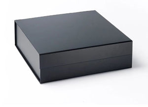 Black Large Square Magnetic Hamper Gift Box front