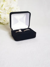 Load image into Gallery viewer, Black Velvet Double Ring Box 3
