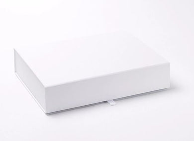White A4 Luxury Slimline Magnetic Gift Box front