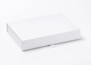 White A5 Luxury Slimline Magnetic Gift Box front