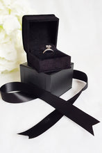 Load image into Gallery viewer, Black Luxury Suede Single Ring Box stack

