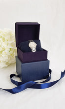 Load image into Gallery viewer, Navy Blue Luxury Velvet Gift Box for Watch or Bracelet stack
