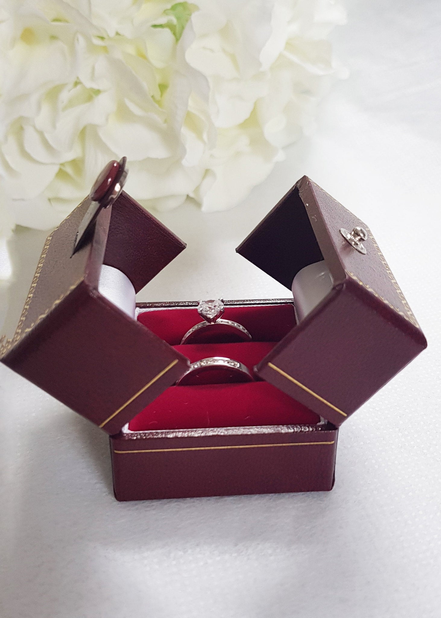 1PC Wedding Ring Box Retro Ring Container Decorative Jewelry Packing Holder  | eBay