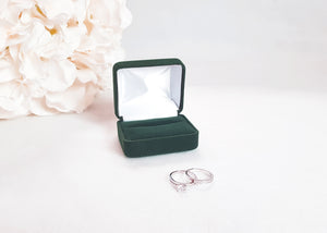 Green Velvet Double Ring Box 4