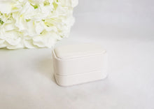 Load image into Gallery viewer, White Leatherette Double Ring Box 4
