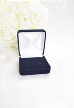 Load image into Gallery viewer, Black Velvet Traditional Cuff Link Box front
