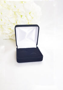 Black Velvet Traditional Cuff Link Box front